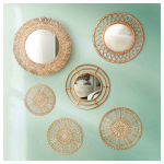 HULTETdecorative plate, bamboo, 30 cm     مرايا حائطية سعف