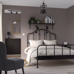 سرير معدن اسود1.40  SAGSTUA/LURY double bed, black, 140x200