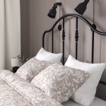 سرير معدن اسود1.40  SAGSTUA/LURY double bed, black, 140x200