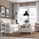 طاولة ضيافة سطح زجاج IDAN?S coffee table, white, 80x80 cm