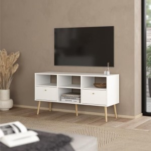 طاولة شاشة بيضاء  Bodo TV-unit 2 drawers White