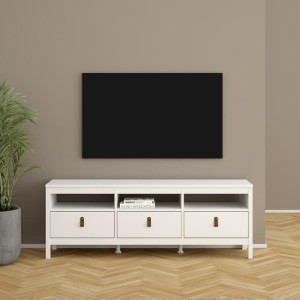 طاولة شاشة بيضاء Madrid TV-unit 3 drawers