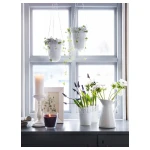 محبس نبات معلق  SKURAR hanging planter, white, 12 cm