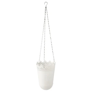 محبس نبات معلق  SKURAR hanging planter, white, 12 cm
