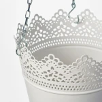 محبس نبات معلق  SKURAR hanging planter, white, 12 cm