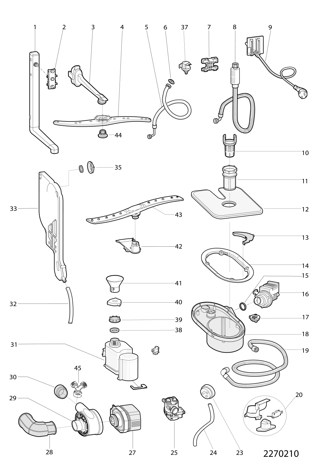 Ricambi per lavastoviglie Hotpoint Ariston LKF 72 - Elettrodomestici In