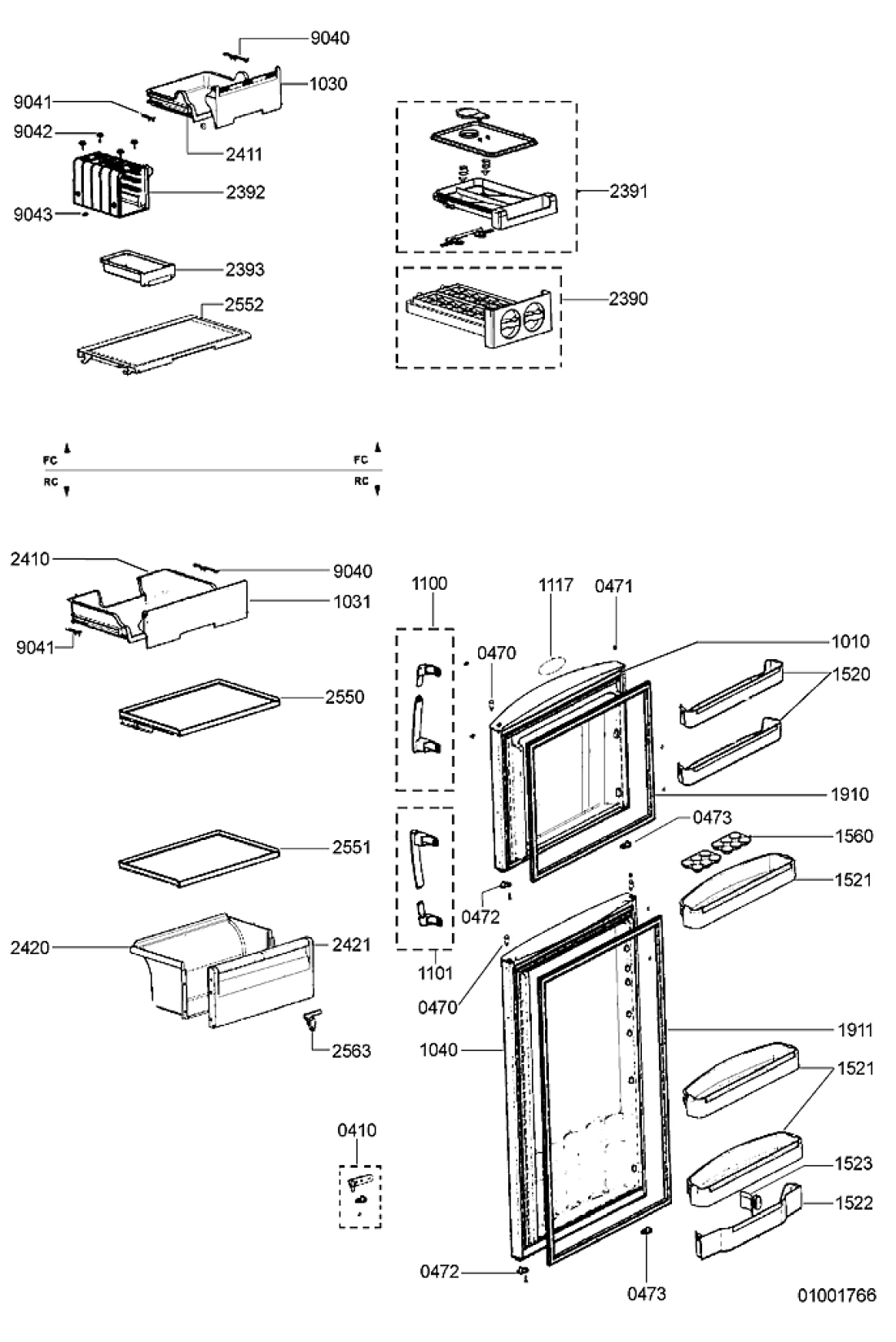 Filtro Antiodore Cartuccia Acqua Per Frigorifero LG Whirlpool Indesit WF007