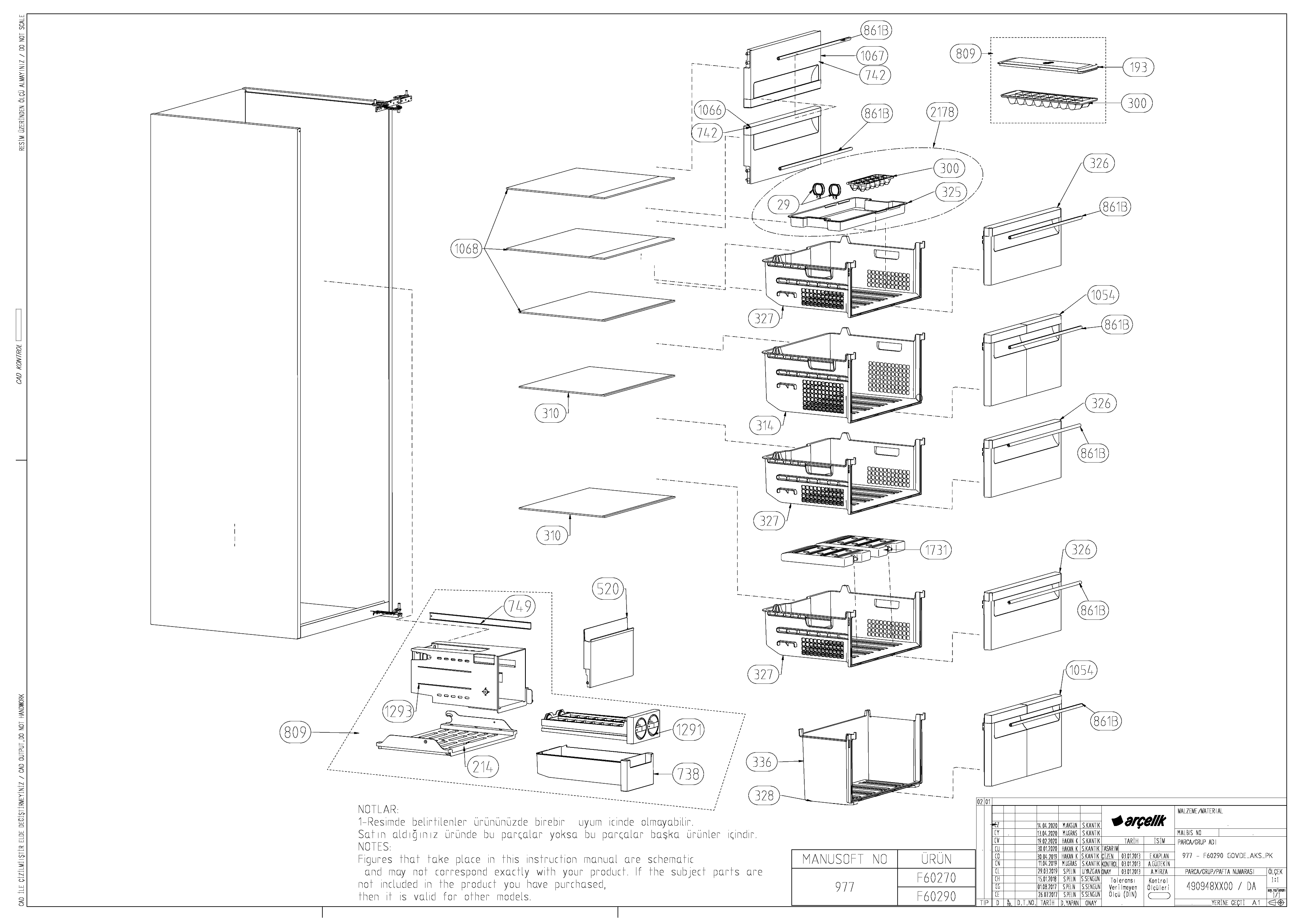 Cover Cassetto Frigorifero Beko Originale - Ricambio 4397311300 Per Modelli Specifici - Foto 8