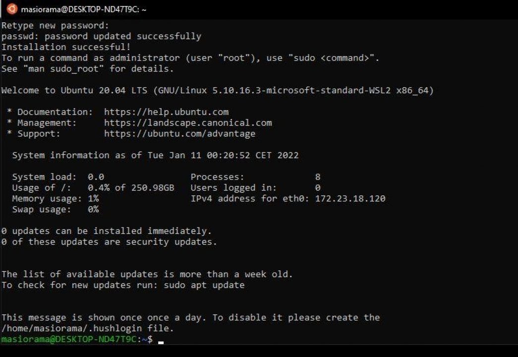 Ubuntu install completed