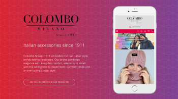 Landing page in inglese per Colombo Milano 1911