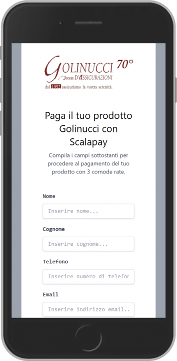Scalapay per Golinucci