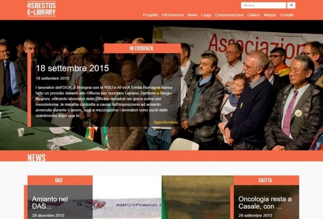 Sito web Asbestos E-Library