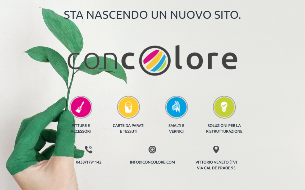 Coming soon page per Concolore.com
