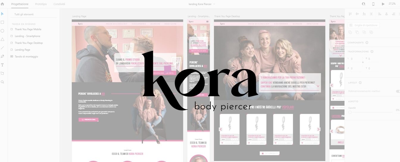 Korapiercer landing prenota
