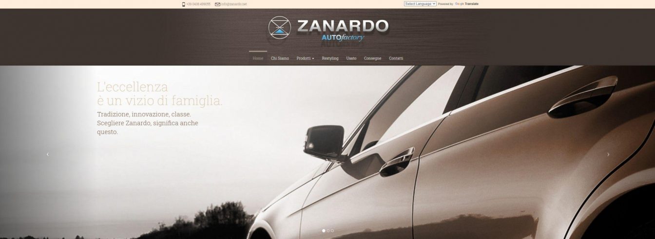Homepage di Zanardo Autofactory