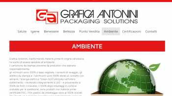 Nuova sezione Ambiente sito Grafica Antonini