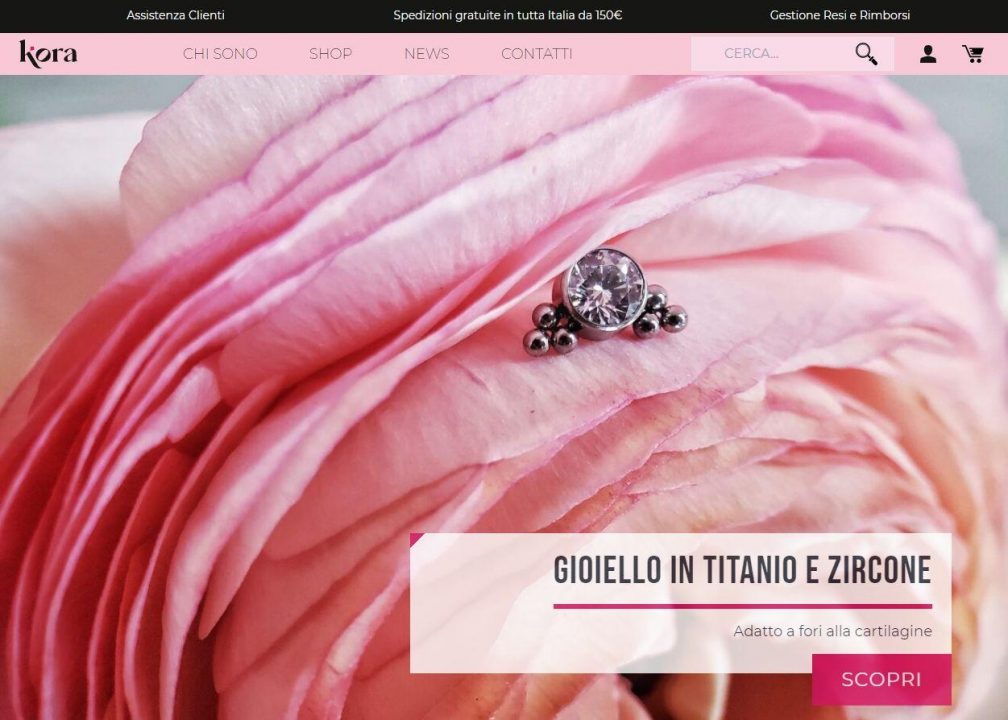 Homepage eCommerce Korapiercer