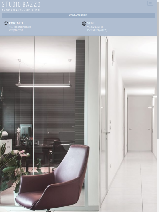 Homepage sito Studio Bazzo