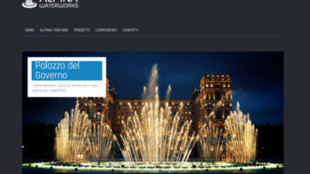 Homepage del sito web per Alpina Fontane
