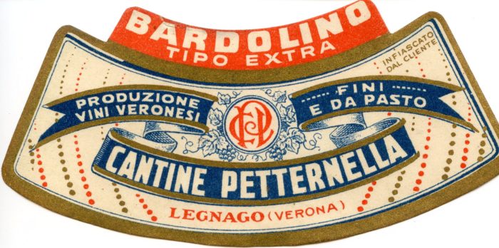 etichetta Bardolino - antica - Petternella