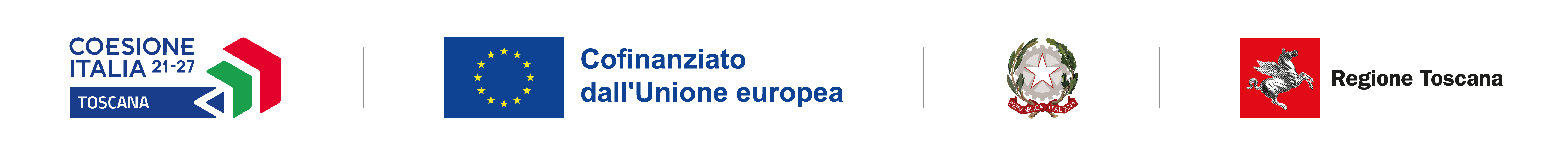 Coesione Italia 21-27 Toscana · Cofinanziato dall'Unione europea · Repubblica Italiana · Regione Toscana