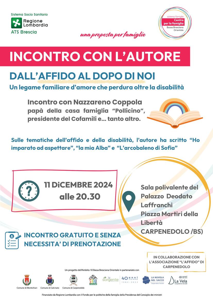 Immagine: Incontro "Dall'affido al dopo di noi" 