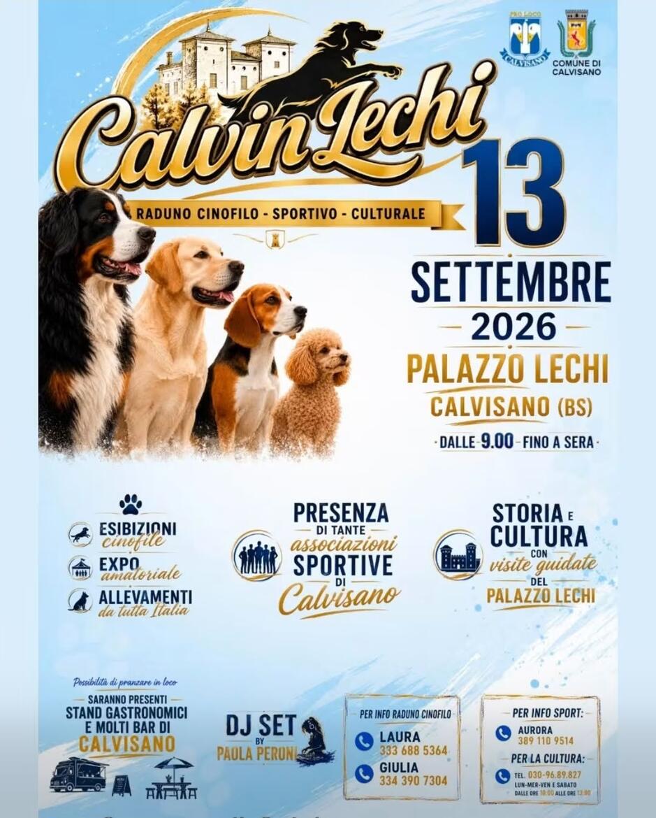 Locandina manifestazione Calvin Lechi 2026