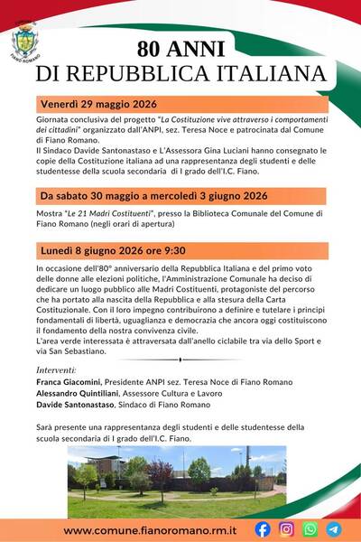 Immagine: 80 anni repubblica