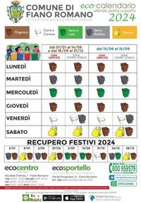 Immagine: Eco-calendario raccolta differenziata anno 2024