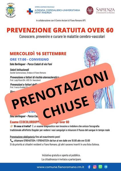 Immagine: prenotazioni chiuse