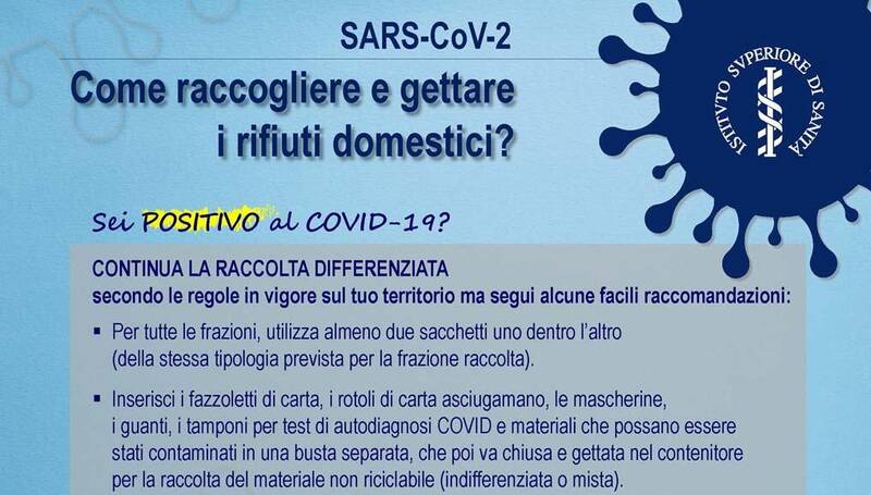 Immagine: SARS-CoV-2 – Come raccogliere e gettare i rifiuti domestici