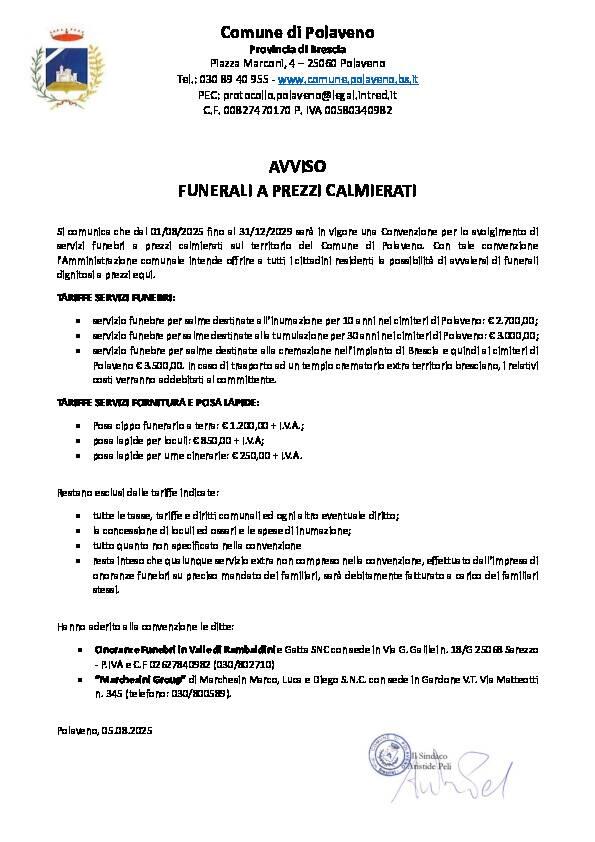 Immagine: AVVISO FUNERALI CALMIERATI