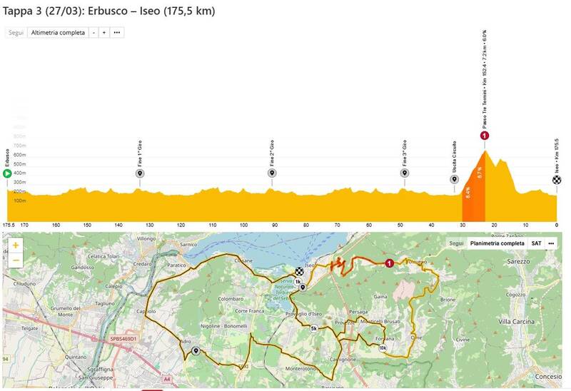 Immagine: Venerdì 27 marzo 2026: Tappa 3 (27/03): Erbusco – Iseo 