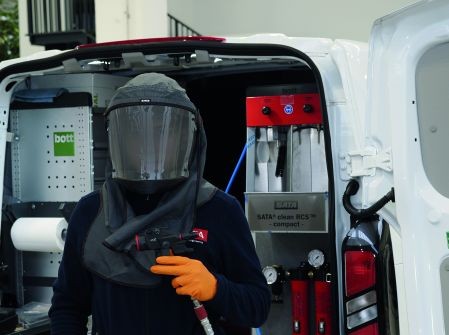 Protezione respiratoria in carrozzeria: perché SATA air vision 5000 e SATA filter 284 migliorano sicurezza e qualità del lavoro
