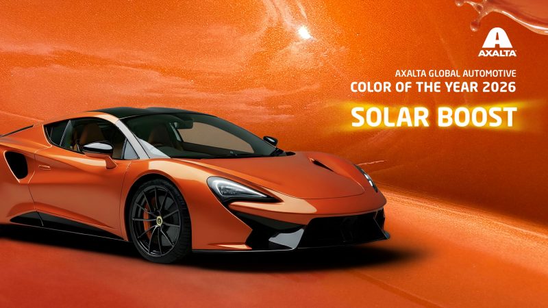 L’arancione Solar Boost è il Colore Auto Globale dell’Anno 2026 di Axalta