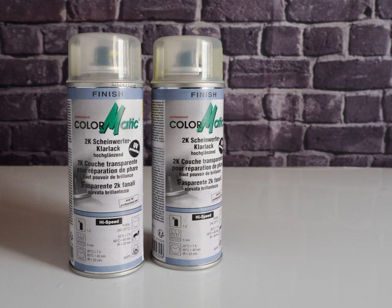 Vernice trasparente bicomponente 2K ColorMatic per il ripristino professionale dei fanali