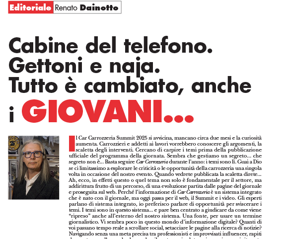 EDITORIALE OTTOBRE. IL CAR SUMMIT si avvicina