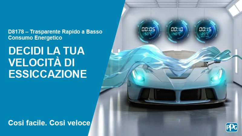 PPG accelera sul refinish: il nuovo trasparente che taglia tempi e consumi
