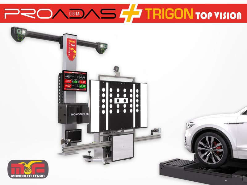PROADAS Digital e TRIGON Top Vision: la soluzione integrata per la calibrazione ADAS e l’assetto ruote targata Mondolfo Ferro