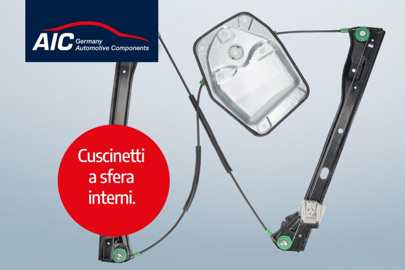 AIC: nuovi alzacristalli con cuscinetti a sfera integrati