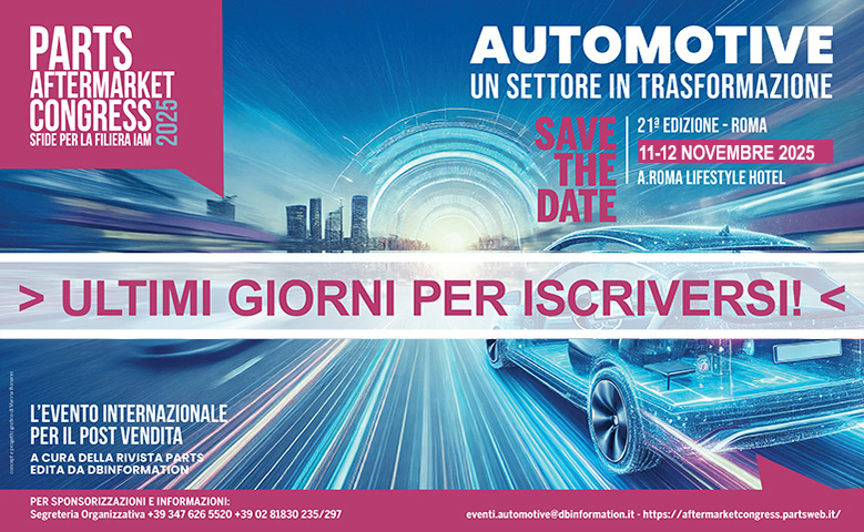 ULTIMI GIORNI PER ISCRIVERSI AL PARTS AFTERMARKET CONGRESS 2025!