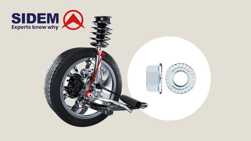 Sidem: nuovi dadi a flangia seghettati per tiranti stabilizzatori