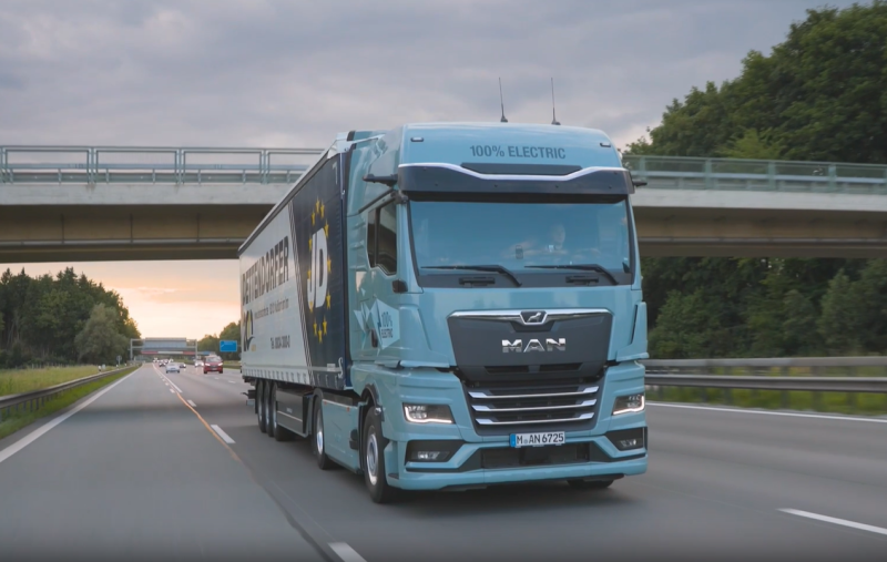 Il viaggio notturno dell’eTruck MAN sul Brennero