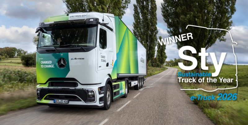 Il nuovo eActros 600 Mercedes-Benz è il Sustainable Truck of the Year 2026
