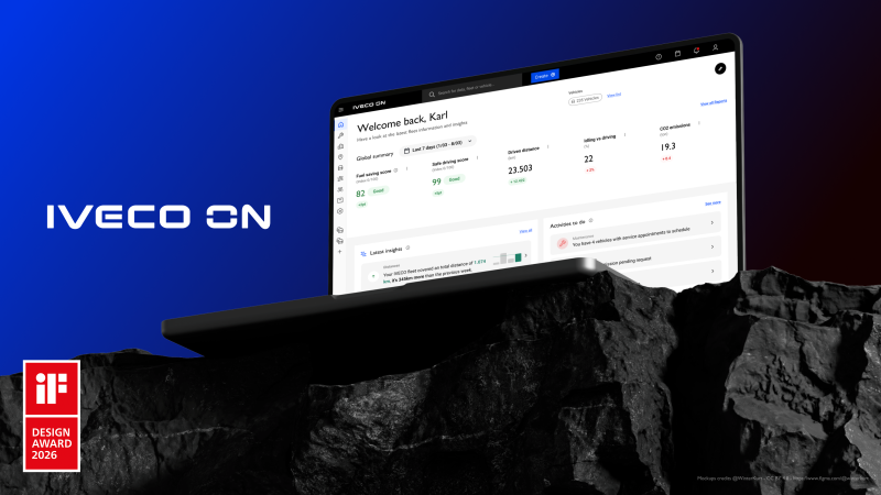 IVECO ON vince iF DESIGN AWARD 2026 per l’esperienza digitale utente