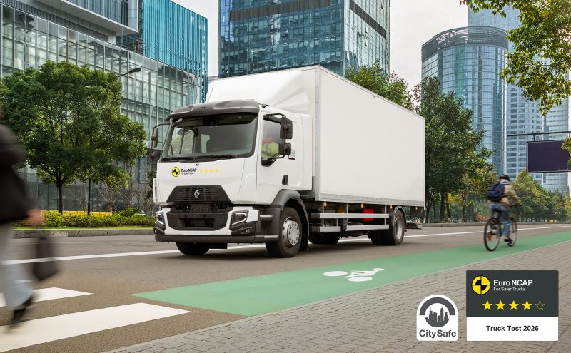 Il Renault Trucks D premiato con 4 stelle Euro NCAP e con il marchio CitySafe