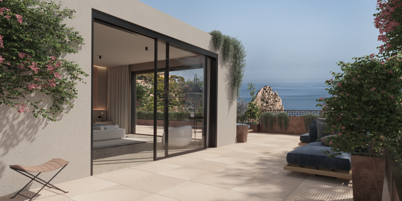 Sospeso, lo scorrevole in alluminio Isolcasa: design e continuità