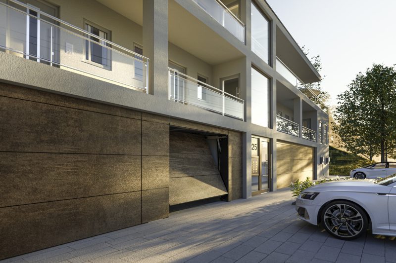 Portone basculante per garage collettivi: Hörmann ET 500 per accessi ad uso intensivo
