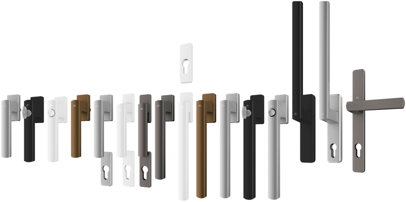 Maniglie Roto Square: design essenziale per porte e finestre