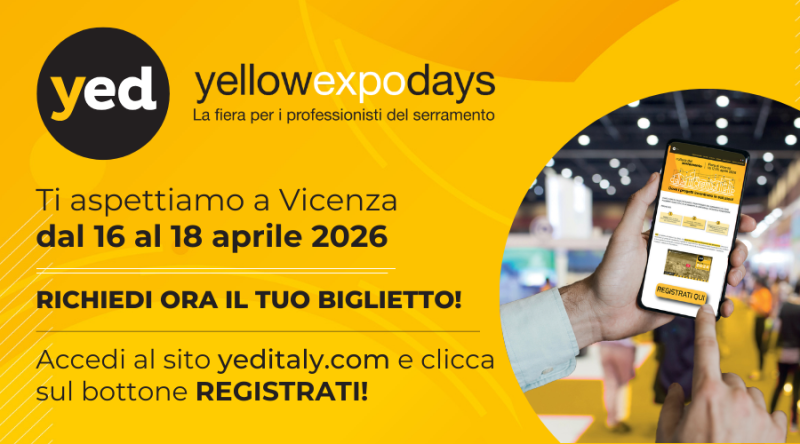 YED 2026: la fiera nazionale dedicata ai professionisti del serramento